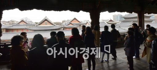 [포토]'경복궁이 한 눈에', 경복궁 경회루 내부 특별 관람