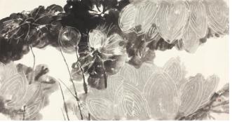<연(蓮)>, 2015, 한지에 수묵, 75x142cm
