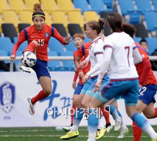 [포토]여민지, '태권 축구 보여줄까'