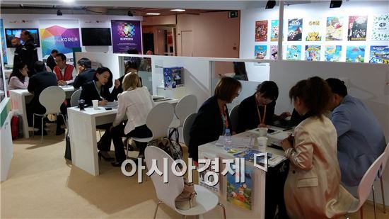 2014년 MIPTV 한국 공동운영관 모습. 사진제공=한국콘텐츠진흥원