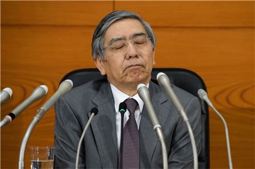 구로다 하루히코 일본은행 총재 [사진 = 블룸버그 뉴스]