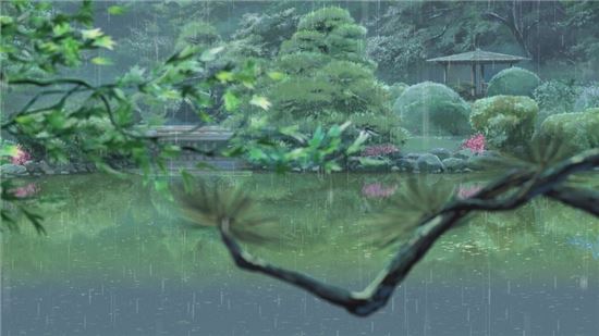 애니메이션 '언어의 정원'의 한장면