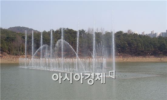 순천시, 도시공원내  분수 가동