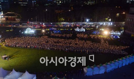 [포토]4160개의 촛불로 만들어진 촛불세월호 