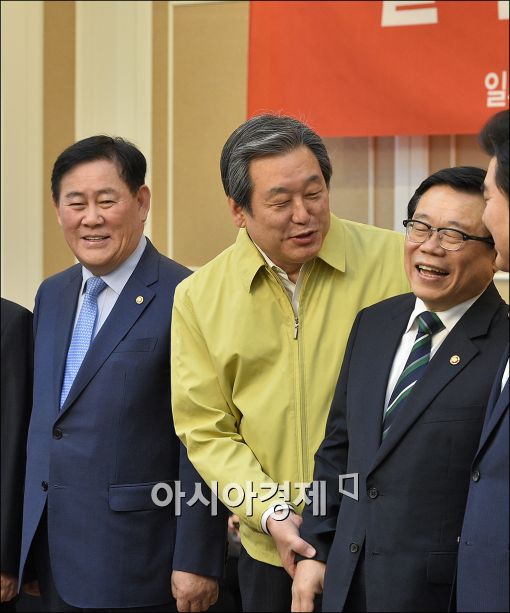 [포토]활짝 웃는 김무성 대표