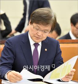 [포토]자료 확인하는 최양희 장관