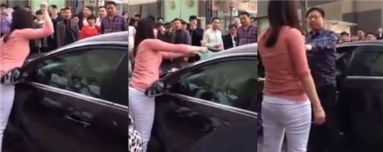 남편 불륜 포착한 중국 여성. 사진=유튜브 영상 캡처