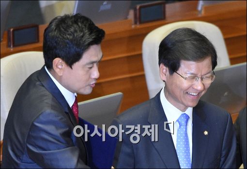 [포토]활짝 웃는 천정배·오신환