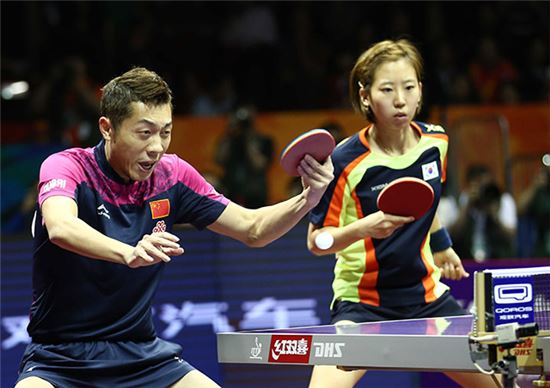 '韓中 연합' 쉬신-양하은, 탁구세계선수권 혼복 '金' 