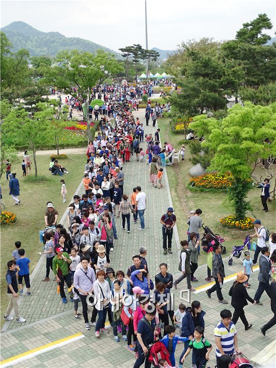 [포토]길게 늘어선 함평나비축제장 인파