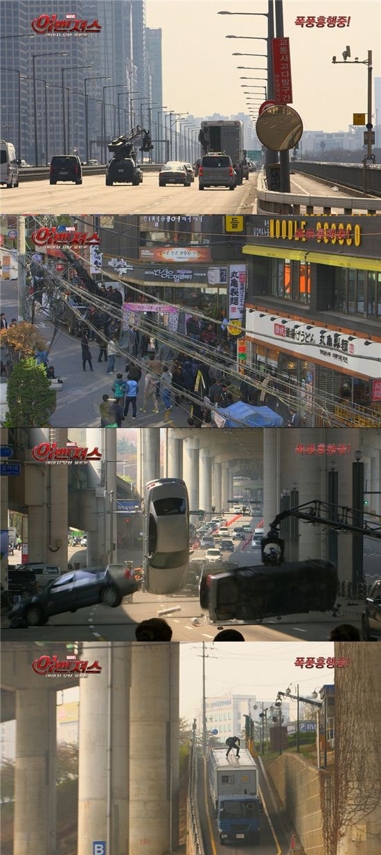 '어벤져스2' 한국촬영 현장/ 사진제공=월트 디즈니 컴퍼니 코리아