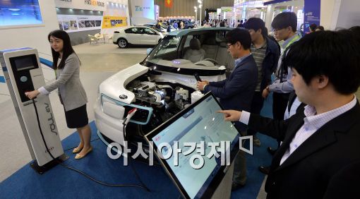 [포토]'전기차 충전 시연'