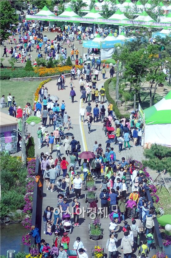 [포토]어린이날 함평나비축제장 관광객 인산인해