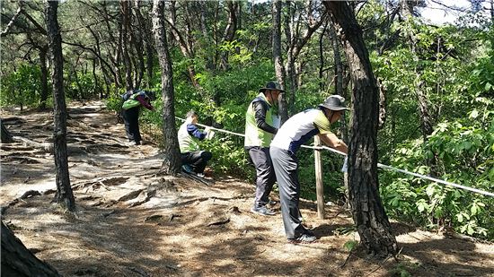 봉화산 지킴이 활동 모습 