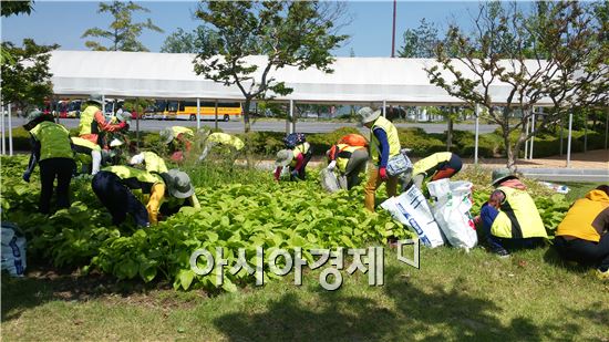 대한어머니회 순천시지회(회장 임정심)는 ‘대한민국 대표 정원 순천만정원’을 아름답고 깨끗하게 만드는데 앞장서기 위해 40여명의 회원들이 13일 순천만정원에서 잡초제거 활동을 전개했다. 
