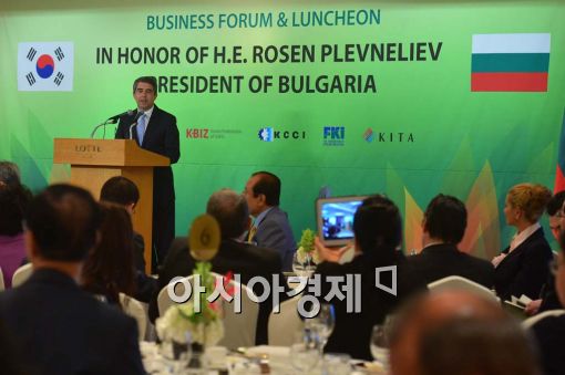 [포토]한-불가리아 비즈니스 포럼 참석한 로젠 불가리아 대통령 