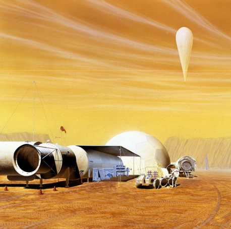 ▲3D 프린팅으로 어떤 우주주택이 나올지 관심을 모은다. 화성 거주지의 상상도. [사진제공=NASA]