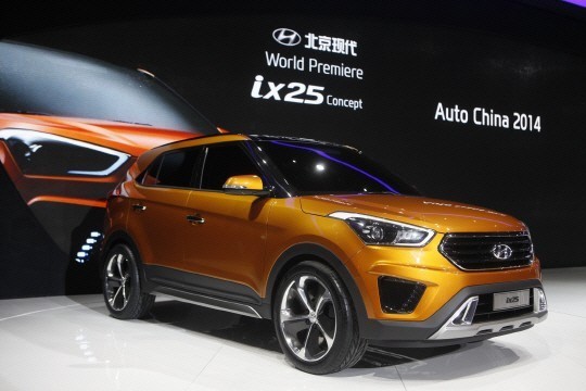 현대자동차가 2014년 9월 출시한 중국 전략 차종 ‘ix25’. 현대차는 오는 8월 인도에서도 ‘ix25’를 출시하기로 결정했다. 