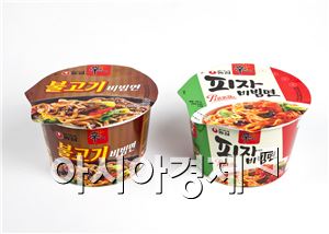 농심, 색다르게 맛있는 '불고기·피자비빔면' 출시