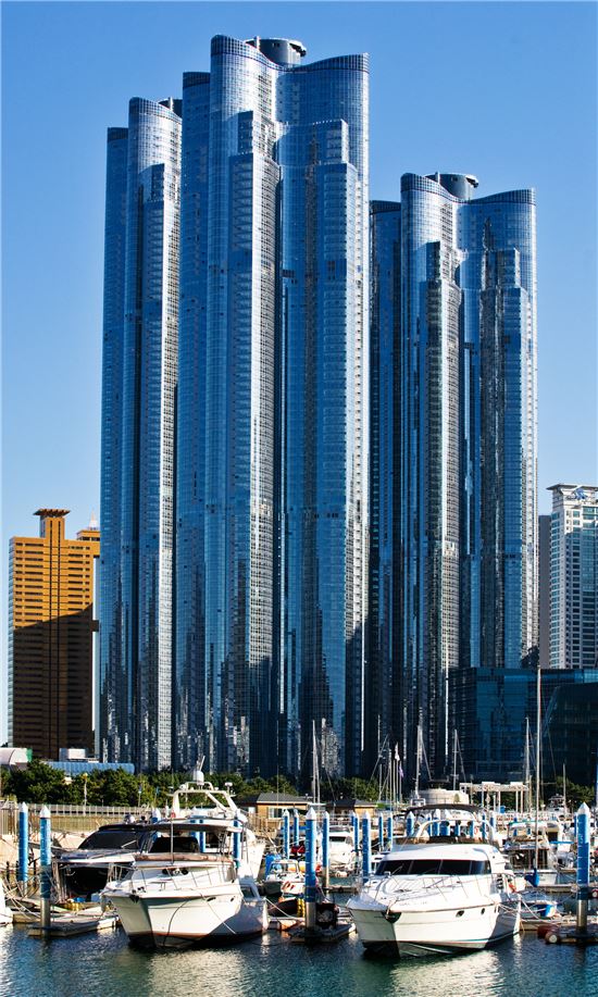 해운대 두산위브더제니스 전경