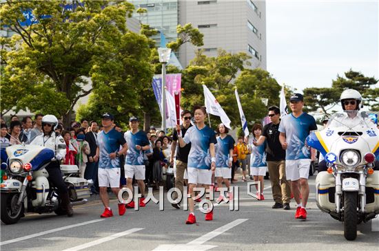 광주U대회 성화봉송단 발대식 개최