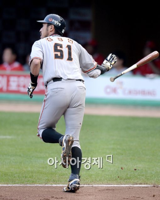 [포토]김경언, '이건 넘어갔어!'