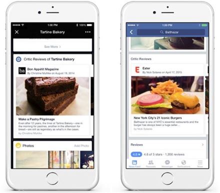포털로 진화하는 페이스북…레스토랑 평가 후기도 보여준다