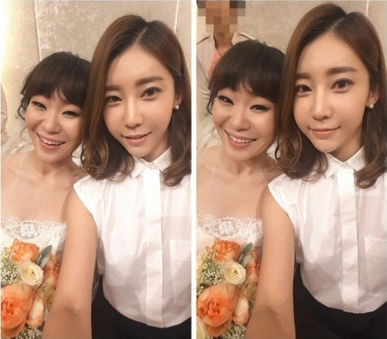 구지성, 웨딩드레스 입은 정주리와 '꽃미소'…오렌지 빛 부케 '눈길'