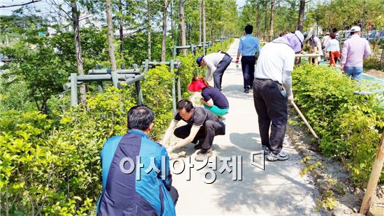순천시 해룡면 '상삼 편백숲길 지킴이발대식' 가져 