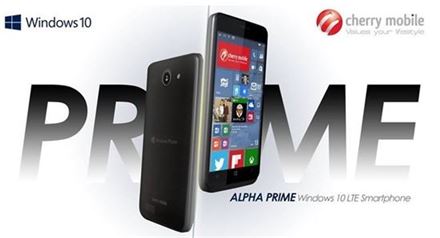 필리핀 휴대폰 제조사 체리모바일이 윈도우 10을 탑재한 '알파프라임4'와 '알파프라임5'를 출시할 예정이라고 밝혔다. 
