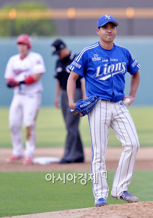 [포토]장원삼, '내가 왜이럴까'