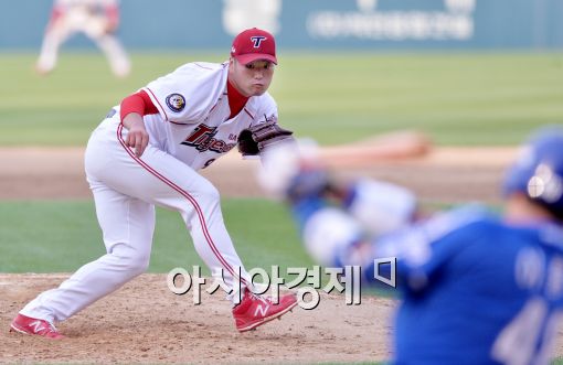 [포토]김진우, '칠테면 쳐봐'