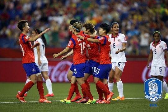 여자 월드컵 한국-코스타리카[사진=대한축구협회 제공]