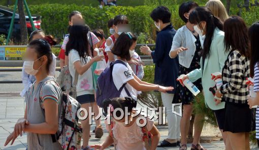 [포토]마스크 쓰고 다시 등교