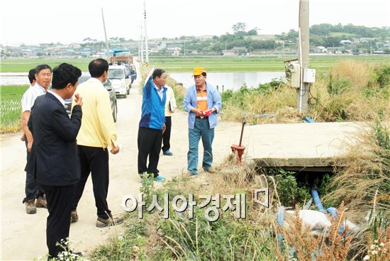 안병호 함평군수, "가뭄 현장 점검·피해 최소화" 총력