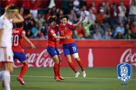 한국, 스페인에 2대1 역전승…여자월드컵 사상 첫 16강 진출