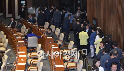 [포토]투표하는 의원들