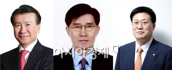왼쪽부터  성영목 신세계DF 대표, 이동호 현대DF 대표, 황용득 한화갤러리아 대표