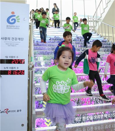 광주 동구, 사랑의 건강계단 효과 ‘기대 이상’