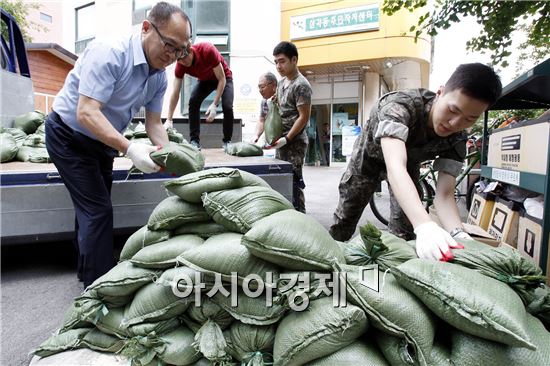 [포토]광주시 북구 삼각동, 장마철 폭우대비 만전