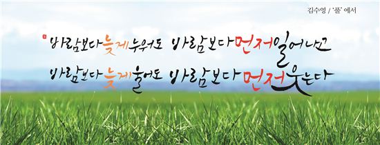 도봉문화글판 여름편-김수영 풀 