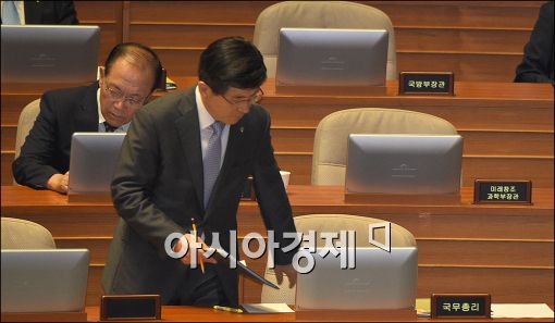 [포토]본회의 출석하는 황교안 총리