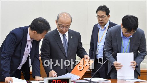 [포토]자료 확인하는 문형표 장관