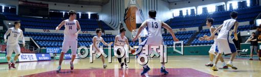 [포토]농구대표팀, '최종훈련은 미니게임으로'