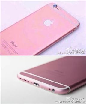 '아이폰6S(가칭)' 핑크 모델. 사진=웨이보 캡처