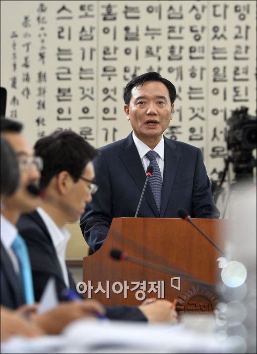 [포토]발언하는 김현웅 법무장관 후보자