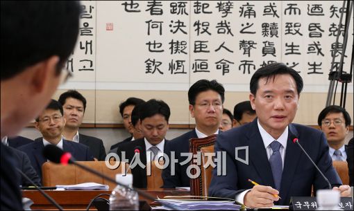 [포토]답변하는 김현웅 법무장관 후보자