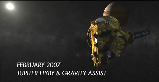 ▲뉴호라이즌스 호가 2007년 목성을 지나고 있다.[사진제공=NASA]