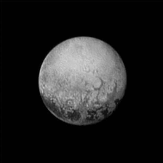 ▲뉴호라이즌스 호가 11일 촬영한 가장 선명한 명왕성.[사진제공=NASA]