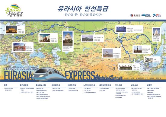 19박20일 14,400km 대장정 시작…유라시아 친선특급 발대식